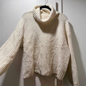 Old Navy Cream Cowl Neck Sweater